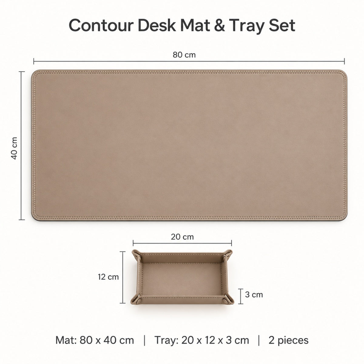 ORDELVYN Contour Desk Mat & Tray Set